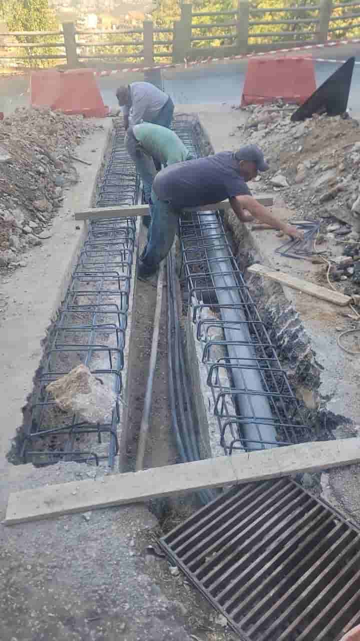 اصلاح و اعادة تأهيل قناة مياه طريق مدرسة القلبين الاقدسين